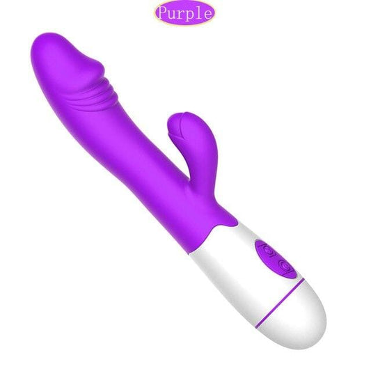 RIDING SOLO RABBIT VIBRATOR - BLACK - BELLE EXOTICS