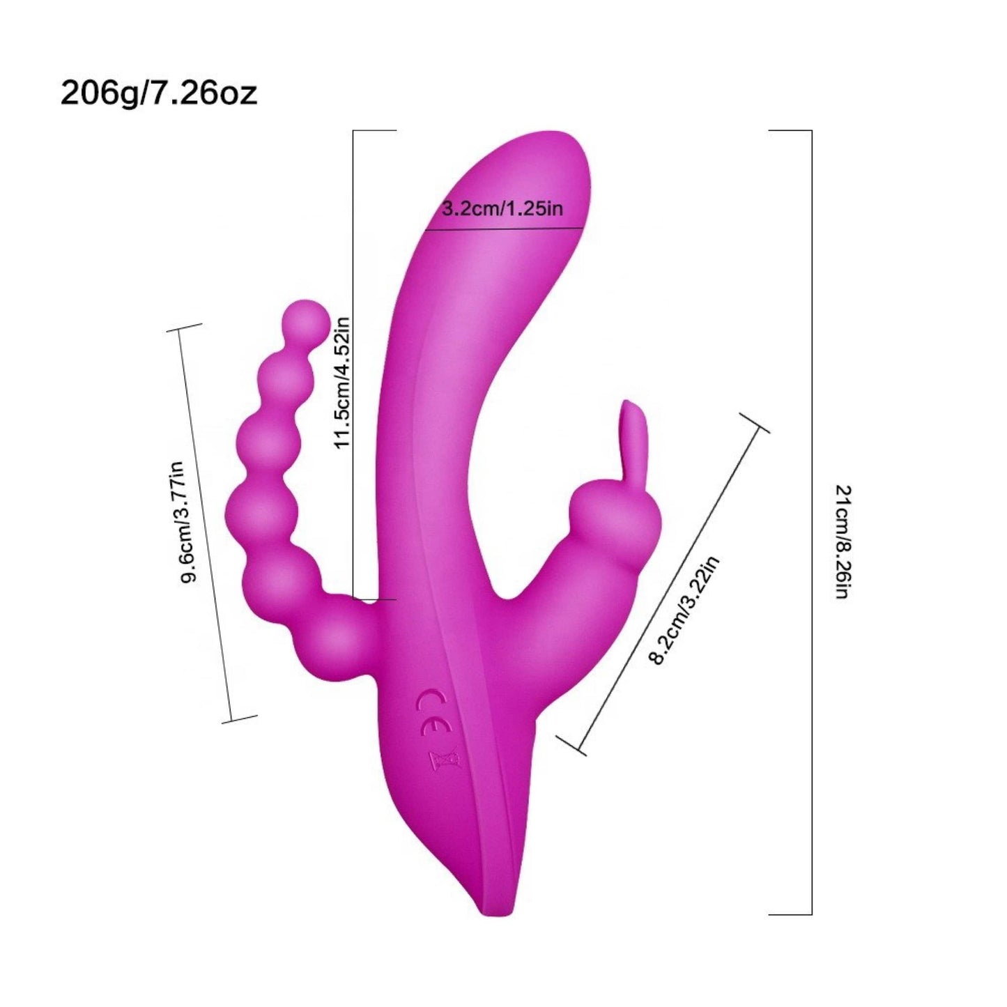 Belle Exotics Rabbits TRIPLE ACTION- ANAL, CLIT & G-SPOT STIMULATING RABBIT- PINK-TRINIDAD AND TOBAGO-Discover Pleasure and Style with Belle Exotics Vibrator Collection - Empowering Intimacy in Trinidad and Tobago, Jamaica, Barbados, Guyana, Bahamas, USA, and Canada