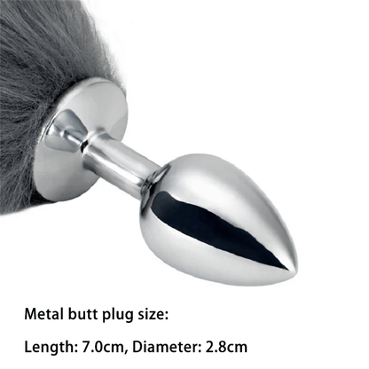 Belle Exotics SLY FOX - FOXTAIL ANAL PLUG -SILVER-TRINIDAD AND TOBAGO-Embark on a Sensual Adventure with Belle Exotics Anal Toys Collection - Embracing Pleasure in Trinidad and Tobago, Jamaica, Barbados, Guyana, Bahamas, USA, and Canada