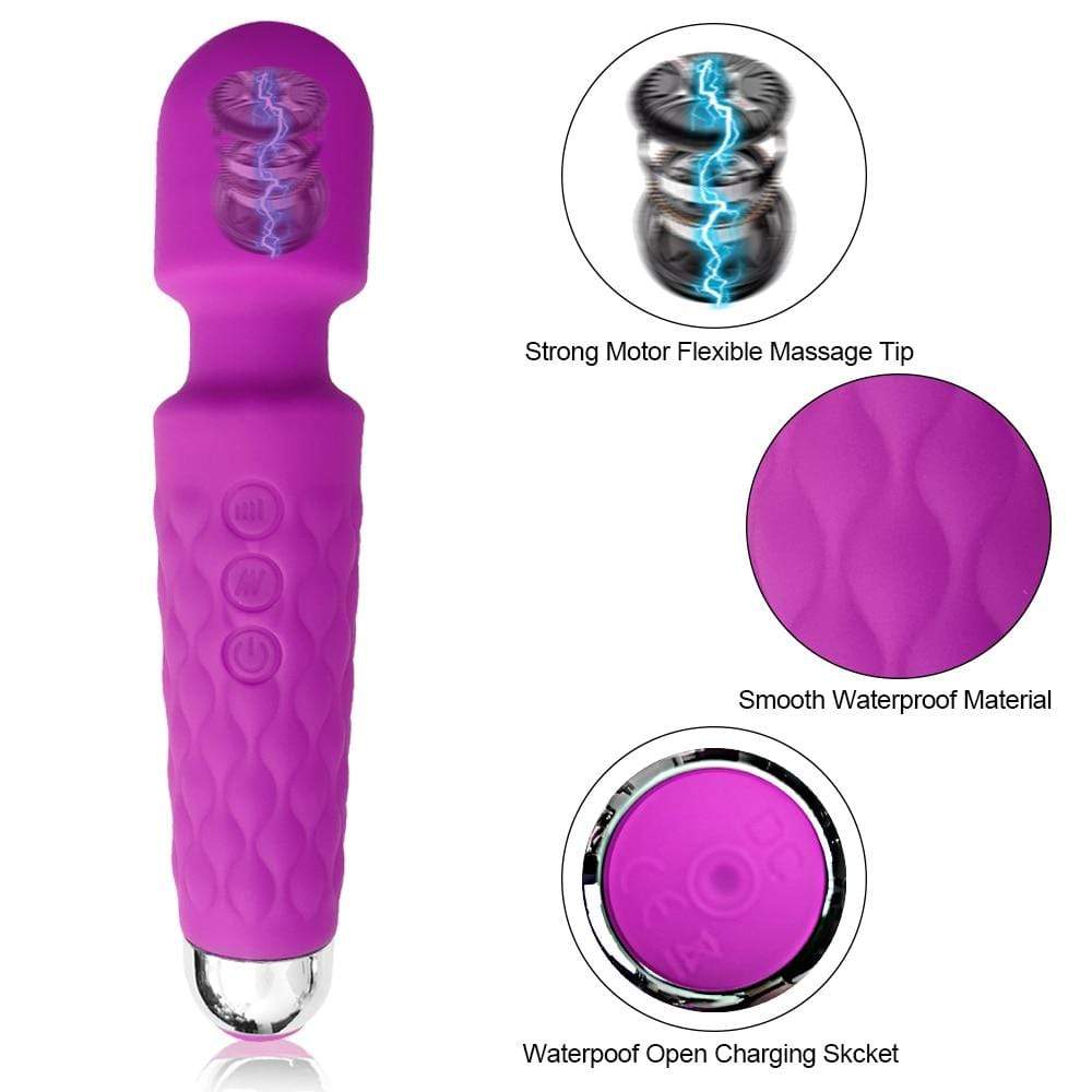 Belle Exotics VIBRATORS EXTRA JUICY 24 SPEED VIBRATING WAND - PURPLE-TRINIDAD AND TOBAGO-Discover Pleasure and Style with Belle Exotics Vibrator Collection - Empowering Intimacy in Trinidad and Tobago, Jamaica, Barbados, Guyana, Bahamas, USA, and Canada