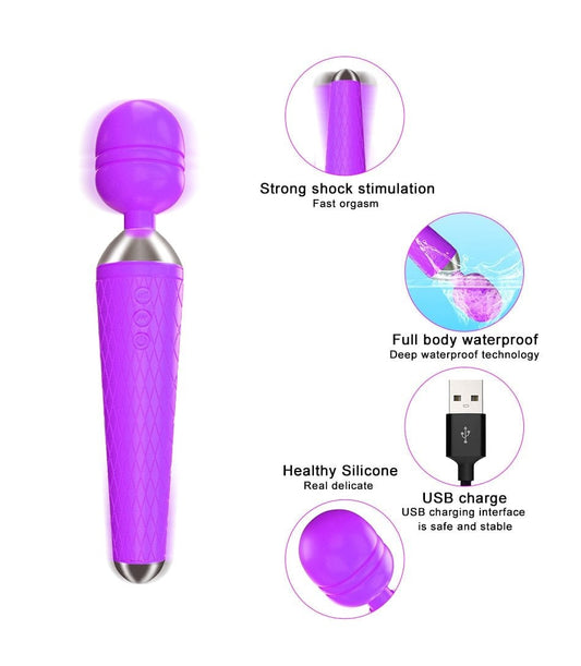 DAMN JUICY VIBRATING WAND PINK - BELLE EXOTICS-Indulge in Serene Bliss with Belle Exotics Massager Collection - Relaxation and Renewal in Trinidad and Tobago, Jamaica, Barbados, Guyana, Bahamas, USA, and Canada