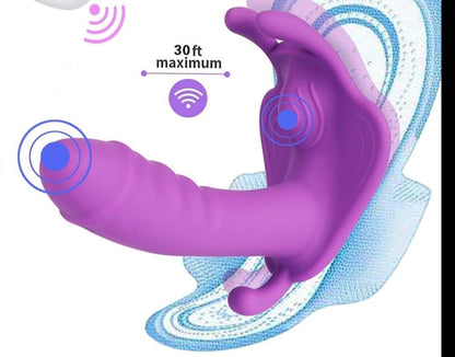 JUST FOR YOU - REMOTE CONTROL VIBRATING  PANTY - PURPLE - BELLE EXOTICS-TRINIDAD AND TOBAGO-Discover Pleasure and Style with Belle Exotics Vibrator Collection - Empowering Intimacy in Trinidad and Tobago, Jamaica, Barbados, Guyana, Bahamas, USA, and Canada