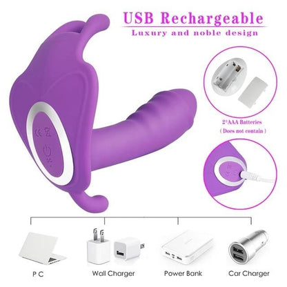 JUST FOR YOU - REMOTE CONTROL VIBRATING  PANTY - PURPLE - BELLE EXOTICS-TRINIDAD AND TOBAGO-Discover Pleasure and Style with Belle Exotics Vibrator Collection - Empowering Intimacy in Trinidad and Tobago, Jamaica, Barbados, Guyana, Bahamas, USA, and Canada