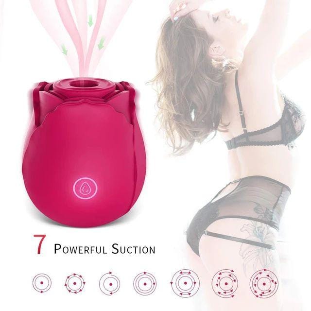 SCARLET SUCKING ROSE TOY VIBRATOR - RED - BELLE EXOTICS-TRINIDAD AND TOBAGO-Discover Pleasure and Style with Belle Exotics Vibrator Collection - Empowering Intimacy in Trinidad and Tobago, Jamaica, Barbados, Guyana, Bahamas, USA, and Canada