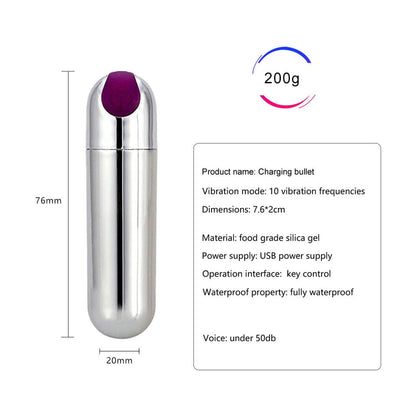 SPICY MUCH RECHARGEABLE VIBRATOR - SILVER- BELLE EXOTICS-TRINIDAD AND TOBAGO-Discover Pleasure and Style with Belle Exotics Vibrator Collection - Empowering Intimacy in Trinidad and Tobago, Jamaica, Barbados, Guyana, Bahamas, USA, and Canada